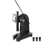 VEVOR Presse à Crémaillère, Presse à Arbre à Cliquet de 3 T, avec Levier et Volant, Hauteur Max. 310 mm, Presse à Poinçonner Manuelle de Bureau en Fonte, pour Estampage, Pliage, Étirement, Formage