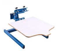 VEVOR Presse de Sérigraphie 1 Couleur 1 Station 540x450 mm Tension Réglable, Machine de Sérigraphie Manuelle en Acier au Carbone Thermolaqué, pour T-Shirts, Sacs, Usage DIY Domestique et Professionnel