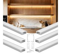 VEVOR Profilé Aluminium LED Canal U pour Ruban LED 1 m Lot de 6 Diffuseur Opale