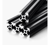 VEVOR Profilés d'Extrusion en Aluminium 2020, Lot de 4, Rail Linéaire Anodisé Norme Européen Rainure en T 1200 mm, Haute Résistance, pour Imprimante 3D, Machine Bricolage CNC, Gravure au Laser, Noir