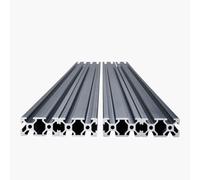 VEVOR Profilés d'Extrusion en Aluminium 2040, Lot de 5, Rail Linéaire Anodisé Norme Européen Rainure en T 2000 mm, Haute Résistance, pour Imprimante 3D, Machine Bricolage CNC, Gravure au Laser, Noir