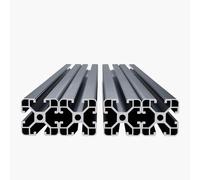 VEVOR Profilés d'Extrusion en Aluminium 4040, Lot de 4, Rail Linéaire Anodisé Norme Européen Rainure en T 600 mm, Haute Résistance, pour Imprimante 3D, Machine Bricolage CNC, Gravure au Laser, Noir