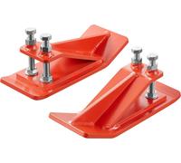 VEVOR Protection de pelle de tracteur, 2 pcs. protection de bord de pelle en acier, dispositif antidérapant avec double contre-écrous hexagonaux & vis, pour neige, enlèvement de feuilles & épandage de