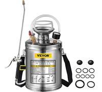 VEVOR Pulvérisateur à Pression 4 l - Pulvérisateur à ultrasons pour Bassin de Jardin - Machine à Brouillard en Acier Inoxydable - avec Valve, manomètre et débit - Convient pour la Maison, Le Jardin