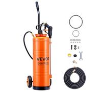 VEVOR Pulvérisateur Acier Inoxydable 17 L Pulvérisateur Industriel sur Chariot Amovible pour Béton, Chantier de Construction, Jardin, avec Poignée, Tuyau 1,2 m et 3 m, Épaisseur du Réservoir 0,6 mm