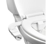 VEVOR Rehausse de toilette pour bidet Rehausse de toilette autonettoyante avec 2 buses rétractables & pression d'eau réglable & double pommeau (style poignée), pulvérisateur d'eau froide facile à inst