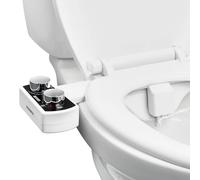 VEVOR Pulvérisateur Bidet Non Électrique, Accessoire pour Bidet Toilette avec Pression d'Eau Réglable, Doubles Buses Rétractables, Eau Froide, Facile à Installer, pour Lavage Arrière et Féminin