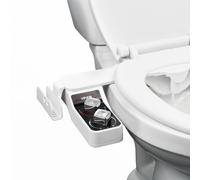 VEVOR Pulvérisateur Bidet Non Électrique, Accessoire pour Bidet Toilette Ultra Fin de 7 mm, Pression d'Eau Réglable, Doubles Buses Rétractables, Eau Chaude et Froide, pour Lavage Arrière et Féminin