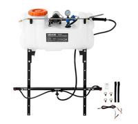 VEVOR Pulvérisateur pour Quad VTT 60 L avec Pompe 12 V Pulvérisateur Blanc pour Jardin, Exploitation Agricole, Débit 7,2 L/min, 0-0,5 MPa, avec Buse en Laiton, Rampe, Réservoir d'Eau, Tuyau 6,1 m