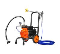 VEVOR Pulvérisateur sans Air Haute Pression à Membrane, Pistolet de Peinture sur Roulettes 900 W, 1800 PSI, 1,8 L/min, avec Barre d'Extension, pour Peinture Intérieure Extérieure Fournitures Clôtures