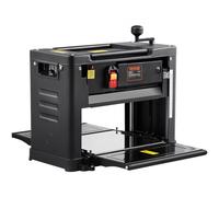 VEVOR Raboteuse à Bois 30,1x33 cm Raboteuse Stationnaire 15 A 1800 W Rabot d'Épaisseur Automatique Électrique sur Table Deux Lames en Acier Rapide 23500 tr/min Faible Bruit pour Bois Dur et Tendre