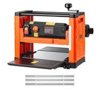 VEVOR Raboteuse Bois Électrique 3 Lames, Table de Travail Largeur 33 cm, Moteur Puissant 2000 W, 23500 tr/min, Double Rouleau, Protection Contre Surcharges, Deux Vitesses, pour Bois Durs et Tendres