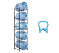 VEVOR Rack à bonbonnes en métal 5 niveaux 1 rangée Capacité 5 x 18,9 L Noir