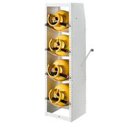 VEVOR Rack Bouteille de Gaz, 376x330x1321 mm, 4 Niveaux pour 4 Bouteilles, Support de Réservoir de Réfrigérant en Acier Carbone, pour Fourgons, Stockage d'Oxygène, d'Azote, Tablette Supérieure, Blanc