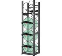 VEVOR Rack Bouteille de Gaz, Capacité 3x13,6 kg et 3 Autres Petits, Support de Cylindre de Réfrigérant 32,5x33x119,7 cm, Rayonnage Stockage en Acier pour Fréon, Gaz, Oxygène, Azote, Fluide Frigorigène