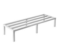 VEVOR Rack de Calage en Aluminium, 152,4x50,8x30,5 cm, Support de Stockage Commercial, Capacité Charge 817,2 kg, Entièrement Soudé, pour Rangement Aliments au Sol, dans Restaurants, Cuisines, Garages