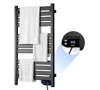 VEVOR Radiateur sèche-serviettes électrique, 12 barres, 550x1025 mm, séchoir à linge avec protection contre la surchauffe, fonction chauffage et séchage, écran tactile, minuterie, indice de protection