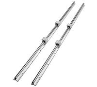 VEVOR Rail de Guidage Linéaire SBR16 1500 mm 2PCS Rails Linéaires 1500 mm 4PCS Blocs Roulement SBR16UU Kit Glissières à Roulement Linéaire pour Machines Automatisées Routeurs CNC Tours Imprimante 3D