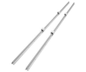 VEVOR Rail de Guidage Linéaire SBR20 2200 mm 2PCS Rails Linéaires 2200 mm 4PCS Blocs Roulement SBR20UU Kit Glissières à Roulement Linéaire pour Machines Automatisées Routeurs CNC Tours Imprimante 3D