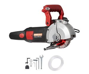 VEVOR Rainureuse à Béton Électrique 4800 W, Machine de Découpe Murale, Profondeur Max. 34 mm, pour Rainurage du Mur, Brique, Marbre, Pose de Gaines et Câbles Électriques, Chantiers, 5 Lames Incluses