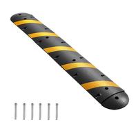 VEVOR Ralentisseur Caoutchouc, 183 cm, Rampe de Protection Câble 2 Canaux, Capacité de Charge 9979 kg, Rampe Passe Câble Sol, avec Vis d'Expansion, pour Allées et Routes en Asphalte, Béton, Gravier