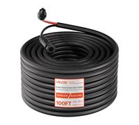 Rallonge de câble solaire VEVOR 30,5 m, 10 AWG, câble de rallonge solaire avec gaine de protection ignifuge, fiches et prises, câble PV étanche IP67, câble solaire pour voiture, camping-car, noir et r