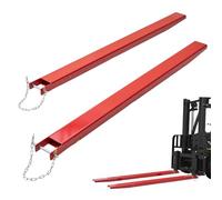 VEVOR Rallonges de Fourches à Palette 2090x115 mm Extensions de Fourche pour Chariot Élévateur 1 Paire en Acier au Carbone avec Broches pour Déplacer et Transporter Charges Volumineux Lourds, Rouge