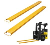 VEVOR Rallonges de Fourches à Palette 2440x165 mm Extensions de Fourche pour Chariot Élévateur Industriel 1 Paire Acier au Carbone Robuste pour Déplacer et Transporter Charges Volumineux Lourds, Jaune
