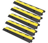 VEVOR Rampe de Protection Passage de câble pour passage de câble au sol ; PVC / caoutchouc, pour câble modulaire, charge admissible : 4989 kg, pour bureau / bureau / terrains de jeu, 101 x 24,5 x 5 cm