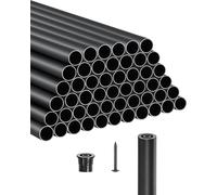 VEVOR Rampe d'escalier 51 pièces, φ19x813mm Rampe d'escalier en aluminium pour escalier, véranda, terrasse, noir mat