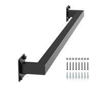 VEVOR Rampe d'Escalier Murale, 1215 mm, Main Courante d'Escalier Intérieure en Fer, Capacité de Charge 113,4 kg, Barre d'Appui à Tube Carré, pour Murs en Bois, Brique, Béton, pour Maison, Loft, Noir