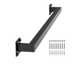 VEVOR Rampe d'Escalier Murale, 910 mm, Main Courante d'Escalier Intérieure en Fer, Capacité de Charge 113,4 kg, Barre d'Appui à Tube Carré, pour Murs en Bois, Brique, Béton, pour Maison, Loft, Noir