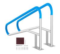 VEVOR Rampe Piscine, 1395x810 mm, Main Courante Piscine Acier Inoxydable avec Plaque de Base, 2PCS Barre d'Appui Sécurité Antirouille, Accessoires, pour Piscines, Intérieur, Extérieur, Terrasses, Spas