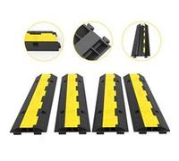 Rampe Protection de Câble Ralentisseur Modulaire Caoutchouc 4PCS 2 Canaux