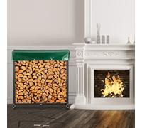 VEVOR Range Bûche Acier 183,5x36,2x122 cm Abris Bois Chauffage 590 kg Capacité Porte-Bûches avec Couverture PVC 183,5x36,2x27,5 cm pour Rangement Bûches Jardin Cheminée Intérieur & Extérieur Noir