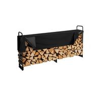 VEVOR Range Bûches Extérieur 259x36x117 cm Abri Bois de Chauffage avec Couverture Imperméable 600D Oxford Porte-bûches pour Cheminée Support de Bûche Intérieur pour 1/2 de Corde de Bois de Chauffage