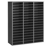 VEVOR, range-documents en bois pour bureau, organisateur avec 48 compartiments, couleur noire. Boîte de rangement pour documents A4 standard, dossiers et papiers, avec étagères réglables, idéal pour l