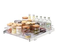 VEVOR Rangement sous Évier 460x533x85 mm 1 Étage Panier Coulissant pour Placard en Acier Chromé Tiroir Coulissant Cuisine avec Tablette Charge 13 kg, Taille d'Installation du Placard 490x563x185 mm