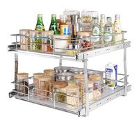 VEVOR Rangement sous Évier Étagère Coulissante Cuisine 2 Étages 538x569x483 mm