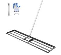 VEVOR Râteau de nivellement pour pelouse 1219×254×2290 mm manche 2130 mm acier anti-rouille