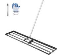 VEVOR Râteau de nivellement pour pelouse 1219×254×2290 mm manche 2130 mm acier anti-rouille