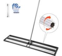 VEVOR Râteau de Nivellement de Pelouse Amélioré avec Rouleaux 1218x255 mm Niveleur de Gazon en Acier Inoxydable, Outil de Nivellement pour Cour, Terrain de Golf et Jardin, avec Manche Réglable 2130 mm