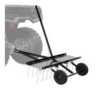 VEVOR Râteau déchaumeur à gazon 1015 mm pour VTT ou tondeuse 20 dents 200 mm
