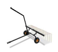VEVOR Râteau déchaumeur remorqué 1500 mm – 24 dents acier, poignée de levage pour VTT/tondeuse