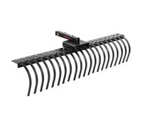 VEVOR Râteau déchaumeur à gazon 1524 mm avec 21 dents en acier connecteur 50 mm