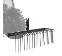 VEVOR Râteau Paysager Tracté 153 cm Râteau Déchaumeur Remorquable pour Attelage 3 Points Tracteurs Catégorie 1 Collecte Aiguilles de Pin, Paille, Feuilles, Nettoyage Jardin, 26 Dents Acier à Ressort