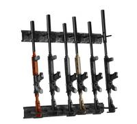VEVOR Râtelier d'Armes Verticale 6 Emplacements Rack à Fusils en Métal Capacité de Charge 81,6 kg Support Mural pour Arme à Feu Rangement des Cabines Fusils de Chasse Maison Bureau Magasin Chasseur