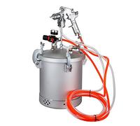 VEVOR Réservoir de Peinture sous Pression 10 L avec Pistolet de Pulvérisation, Pot de Peinture sous Haute Pression avec 2 Tuyaux de 3 m, Forte Capacité d'Étanchéité Seau Pulvérisateur pour Peinture