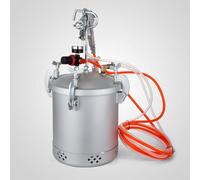 VEVOR Réservoir de Peinture sous Pression 10 L avec Pistolet de Pulvérisation, Pot de Peinture sous Haute Pression avec 2 Tuyaux de 3 m, Forte Capacité d'Étanchéité Seau Pulvérisateur pour Peinture