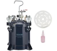 VEVOR Réservoir de Peinture sous Pression 10 L Pot de Pression de Peinture Entrée d’Air 6,4 mm Sortie 9,5 mm Système de Pulvérisation de Peinture Réglable 70 PSI Étanche pour Décoration Intérieure